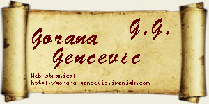 Gorana Genčević vizit kartica